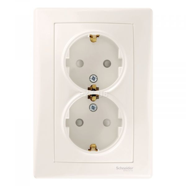 Розетка двойная 220В Schneider Electric SDN3000423 Sedna