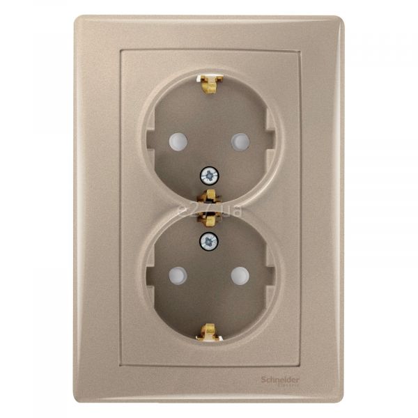 Розетка двойная 220В Schneider Electric SDN3000468 Sedna