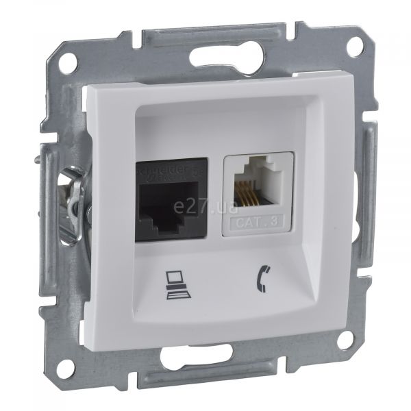 Розетка комп'ютерна, телефонна Schneider Electric SDN5100121 Sedna