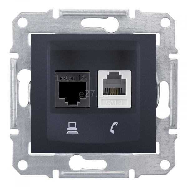 Розетка комп'ютерна, телефонна Schneider Electric SDN5100170 Sedna