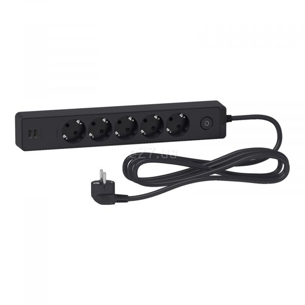 Подовжувач Schneider Electric ST945U3B Unica Extend 5x220V 2xUSB 3m