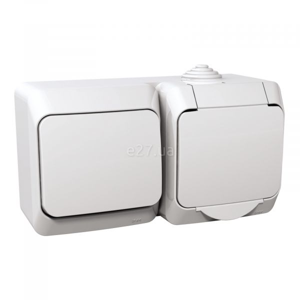 Розетка 220В з вимикачем 1-клавішним Schneider Electric WDE000500 Cedar Plus