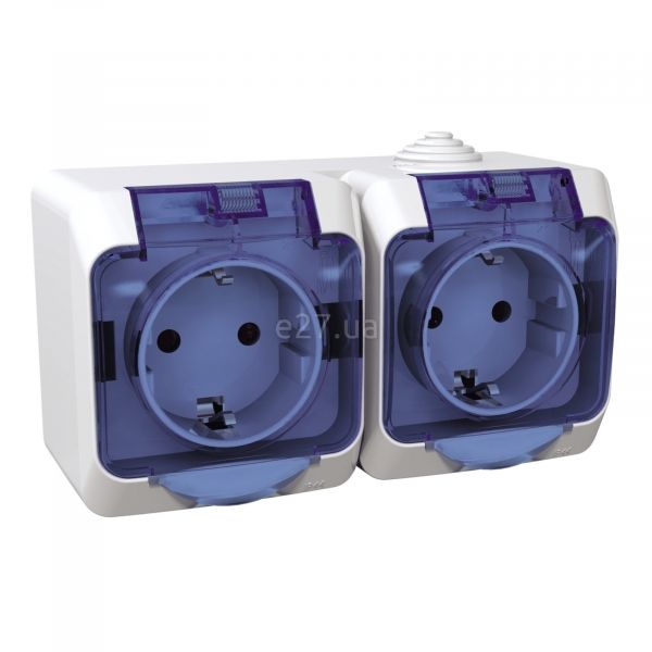 Розетка подвійна 220В Schneider Electric WDE000525 Cedar Plus