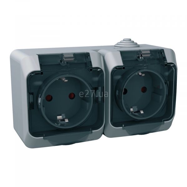 Розетка подвійна 220В Schneider Electric WDE000625 Cedar Plus