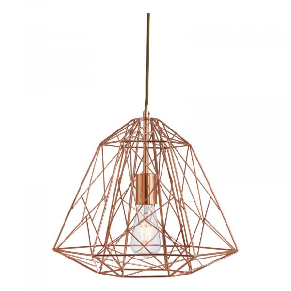 Підвісний світильник Searchlight 7271CU Geometric Cage