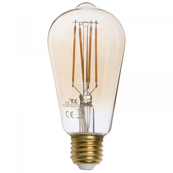 Лампа світлодіодна TK Lighting 3792 потужністю 6.5W з серії BULB LED. Типорозмір — ST64 з цоколем E27, температура кольору — 2700K