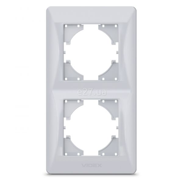 Рамка 2 поста вертикальна Videx 24907 Binera VF-BNFR2V-SS