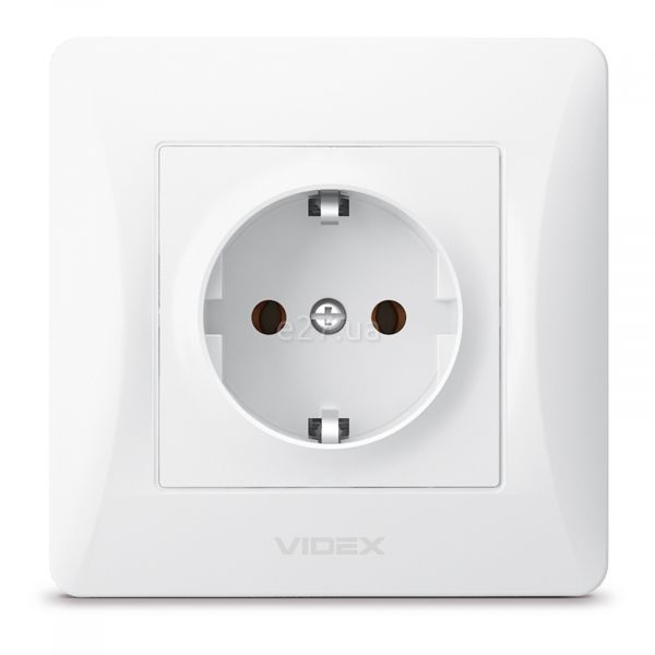 Розетка 220В Videx 24429 Binera VF-BNSK1G-W