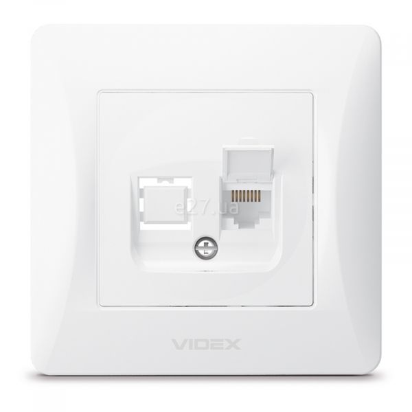 Розетка комп'ютерна Videx 24439 Binera VF-BNSK1PC6-W