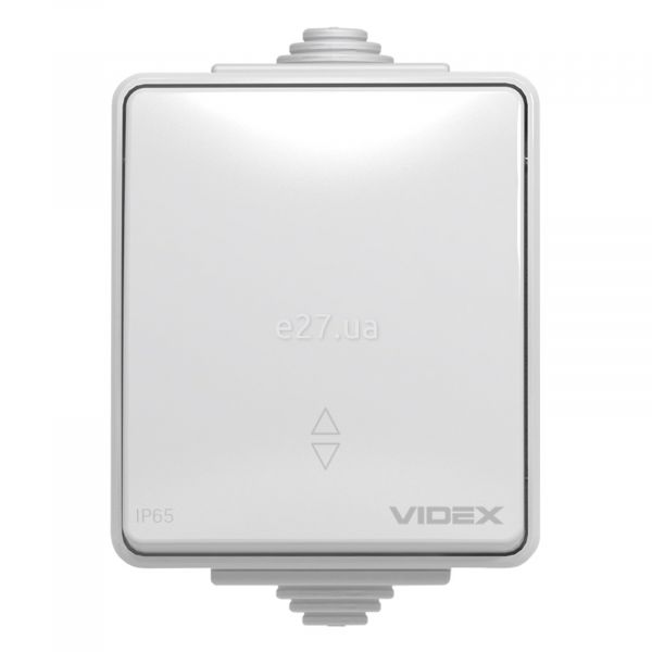 Перемикач прохідний 1-клавішний Videx 25380 Binera IP65 VF-BNW11P-G