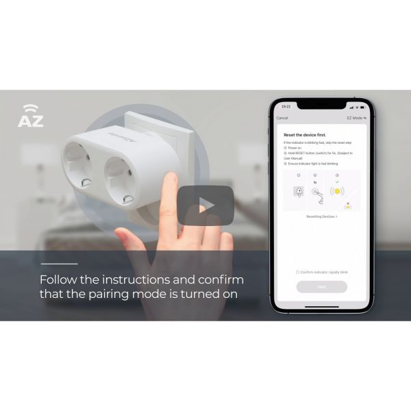 Azzardo AZ3476 Smart Plug Double WIFI Indoor 16A