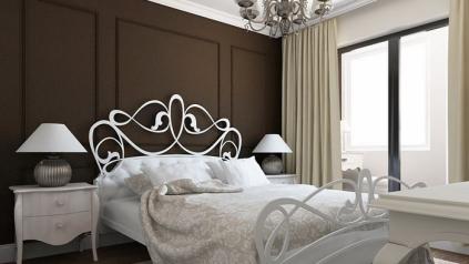 Атмосфера спальни с классическими прикроватными светильниками